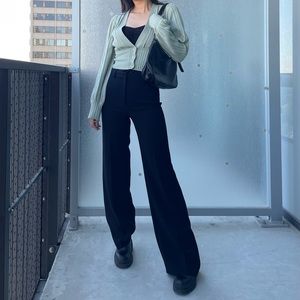 Wilfred Plunge Front Cardigan Sage Green